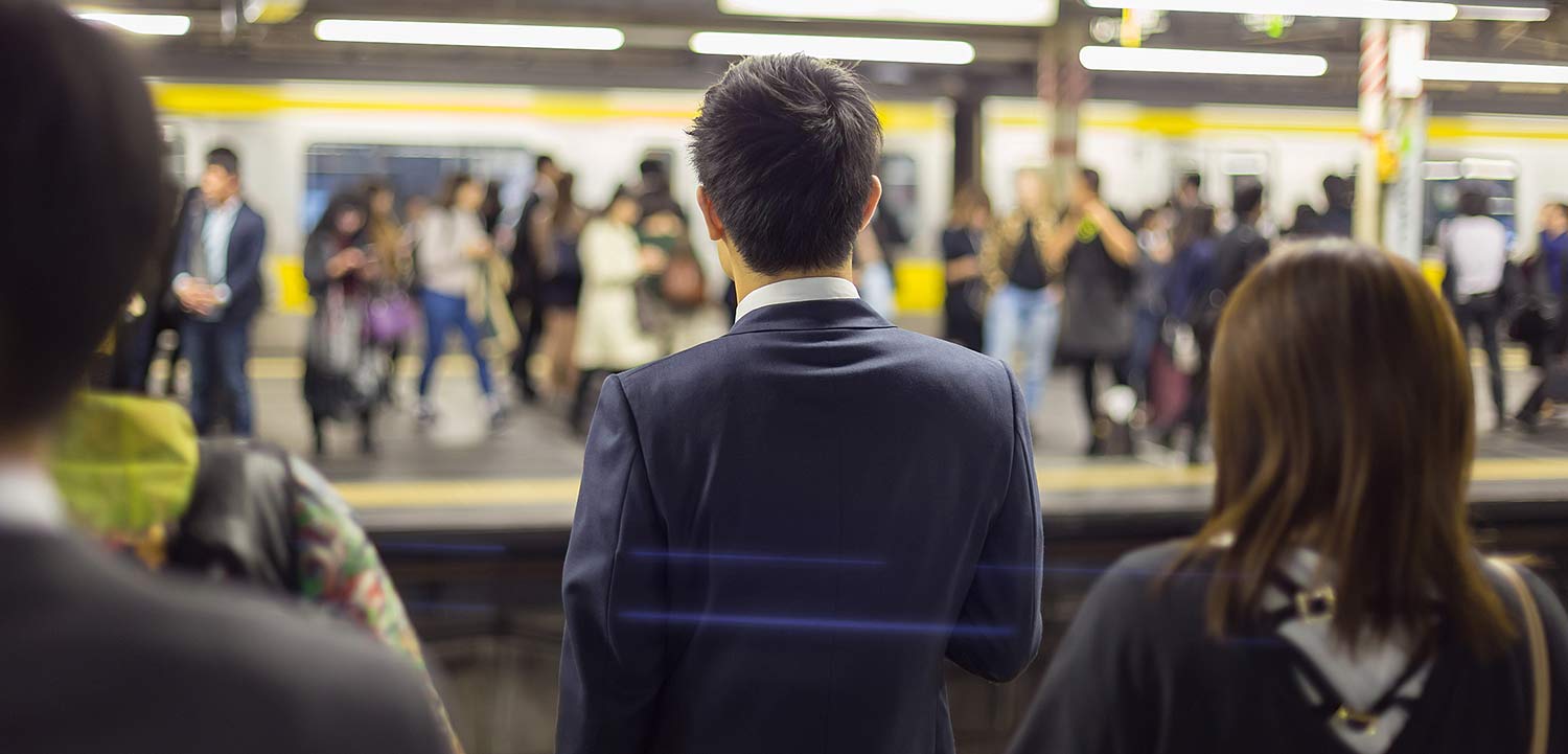 busy subway platform